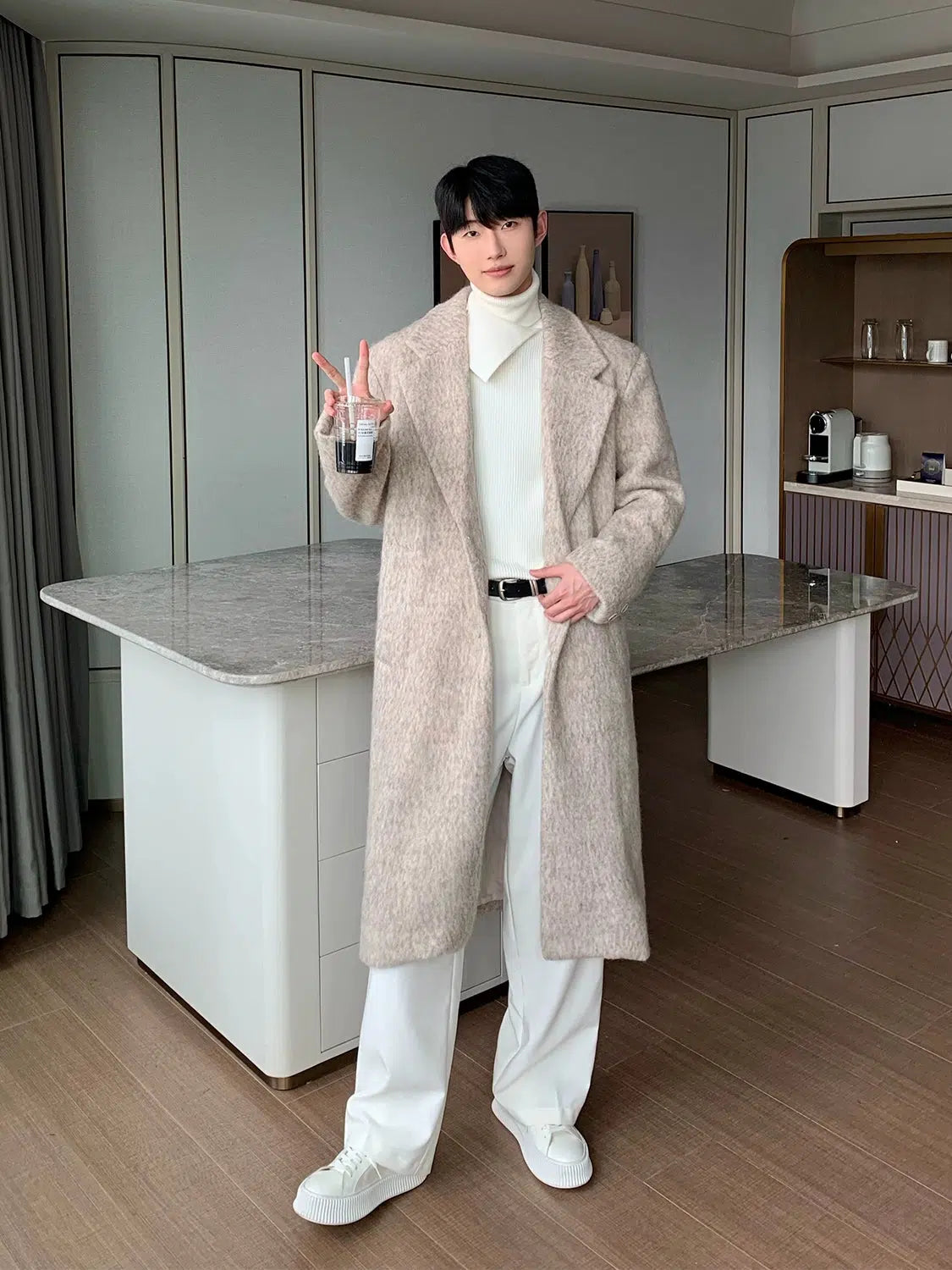 Maxct Mid-length Windbreaker Woolen Coat