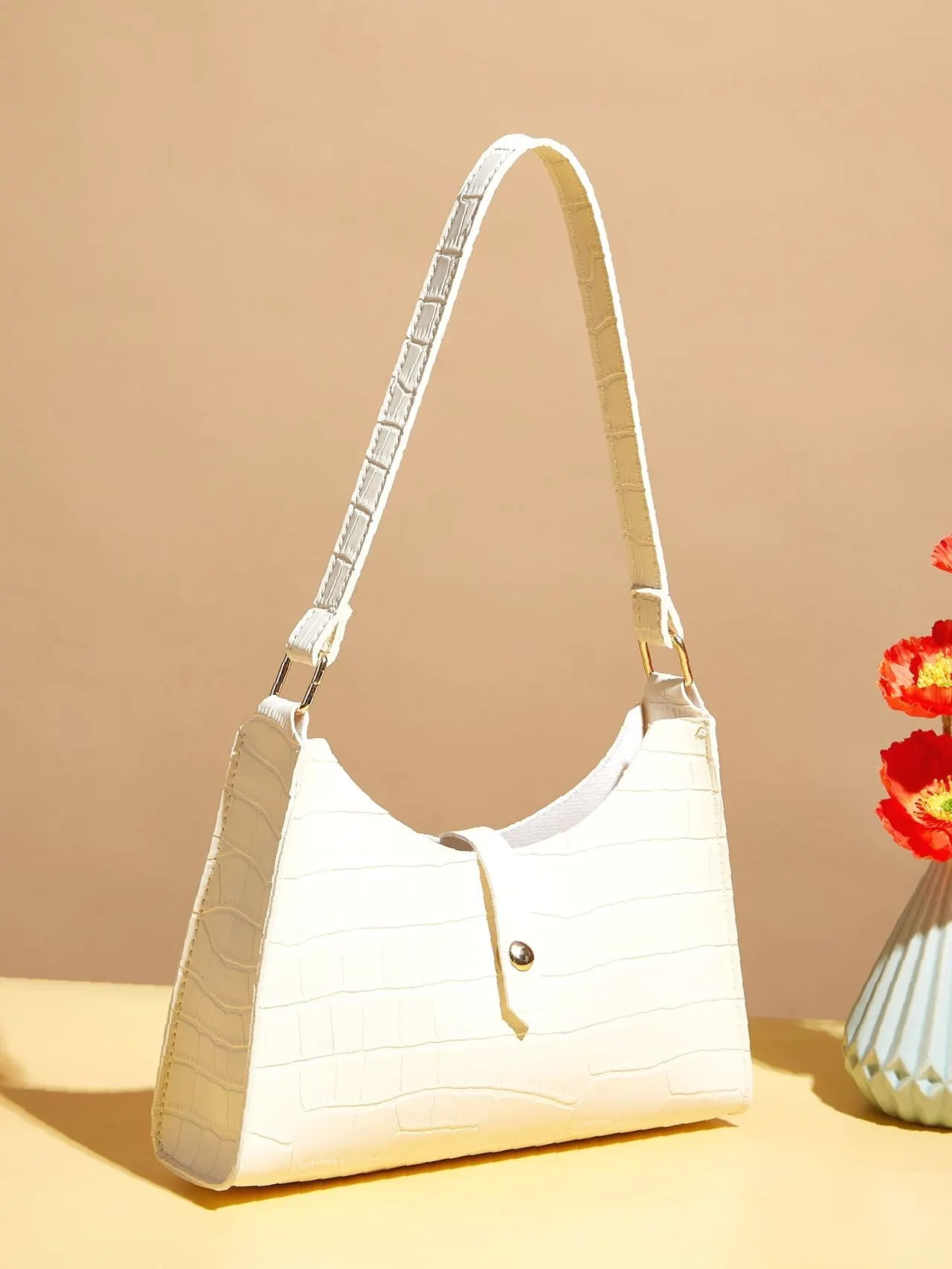 Bag For Love - Croc Embossed Square Bag  - Women Maxct Bags