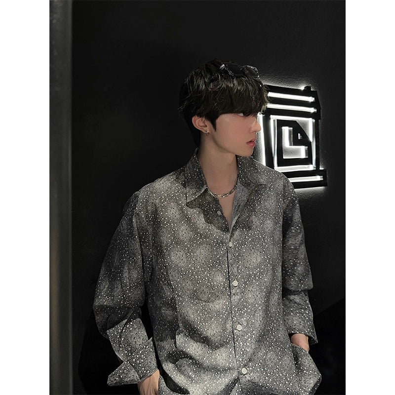 JM Dotted Flower Long-sleeved Shirt Maxct
