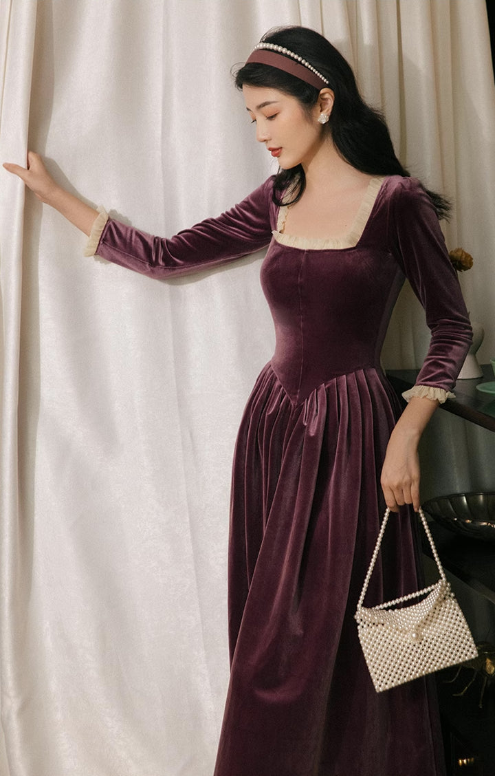 Velvet Princess Midi Dress Maxct