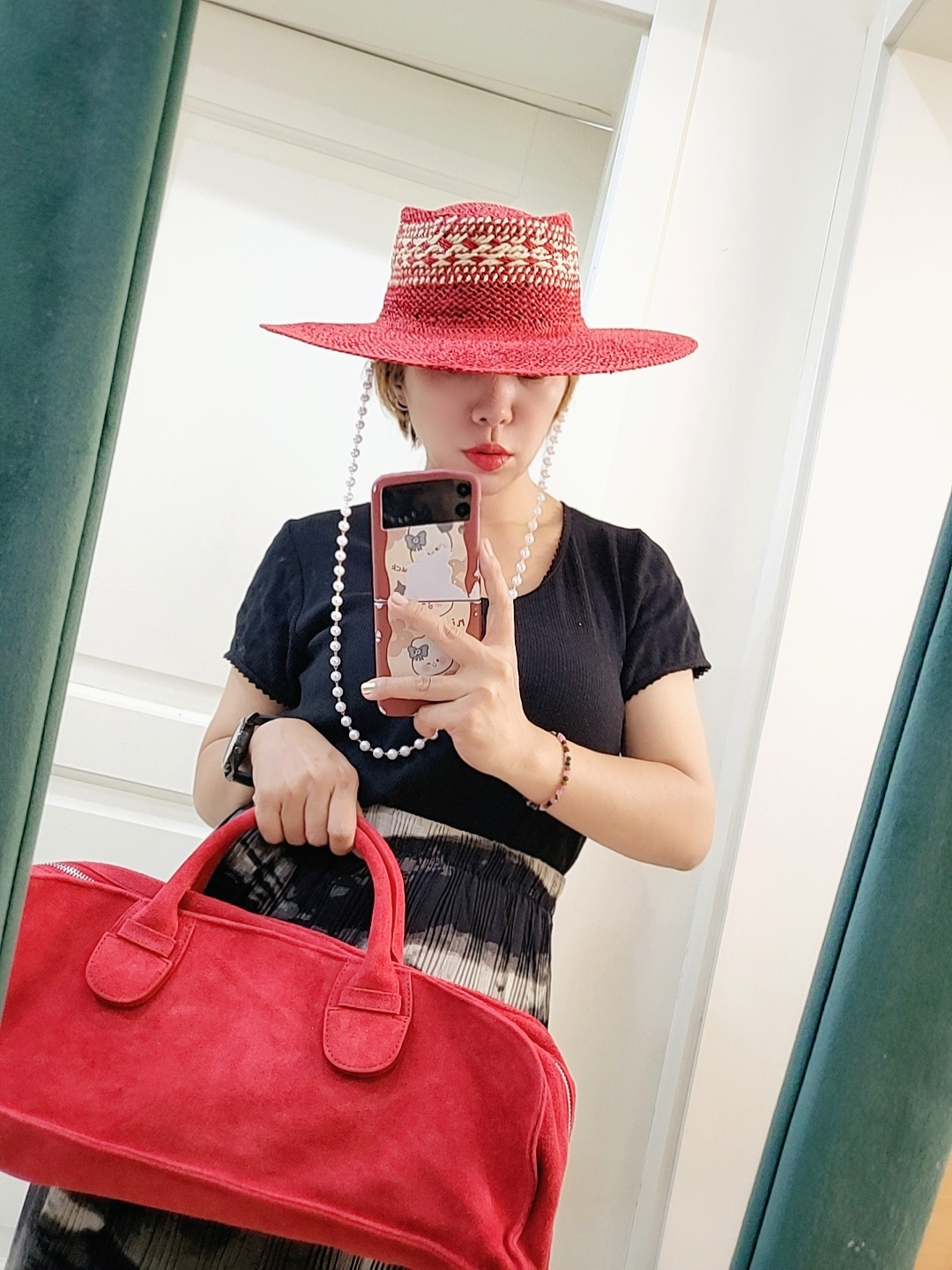 Straw Hat Japanese Style Black Brown Panama Women's Beach Big Brim