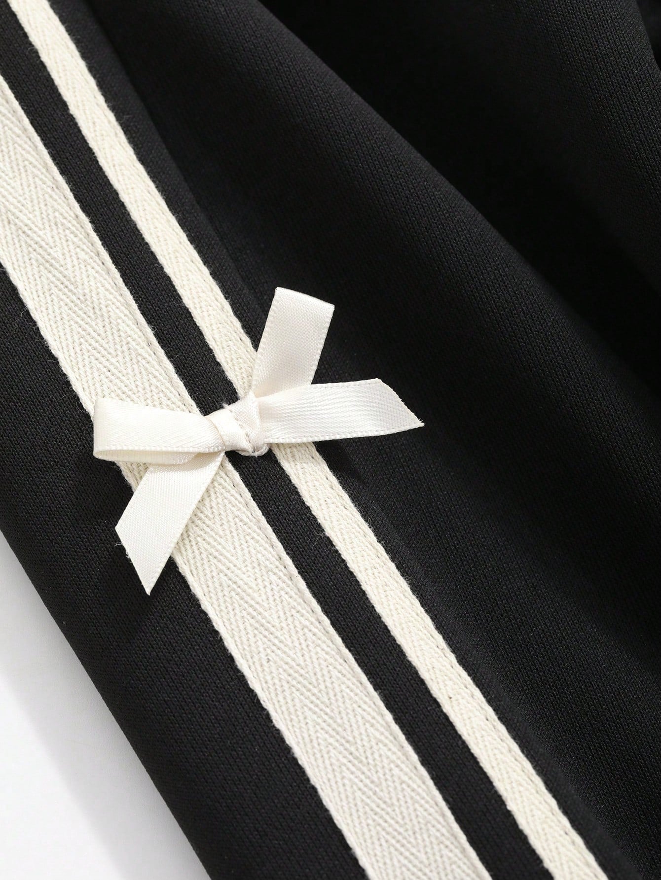 Maxct Elastic Waist Decorated Long Harem Pants With A Loose Fit And Woven Ribbon Bow For Women