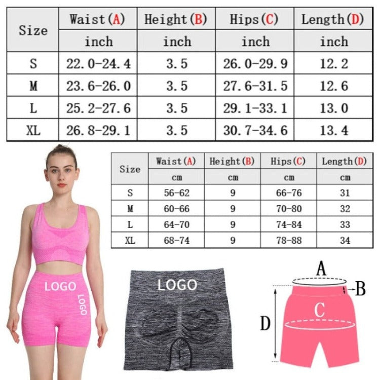 Fitness Booty Push Up Shorts for Women Maxct