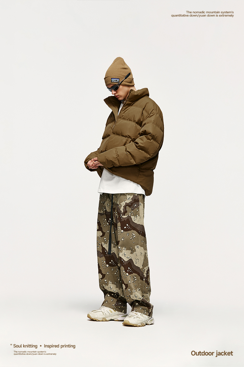 &INFL Windproof Cropped Duck Down Puffer Jacket [Unisex]