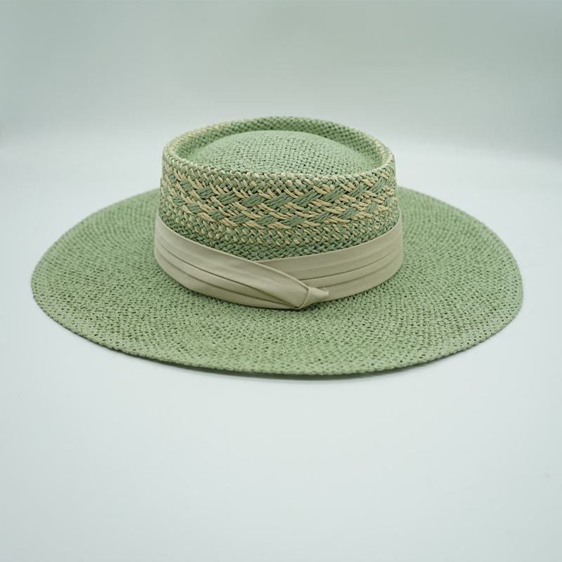 Straw Hat Japanese Style Black Brown Panama Women's Beach Big Brim