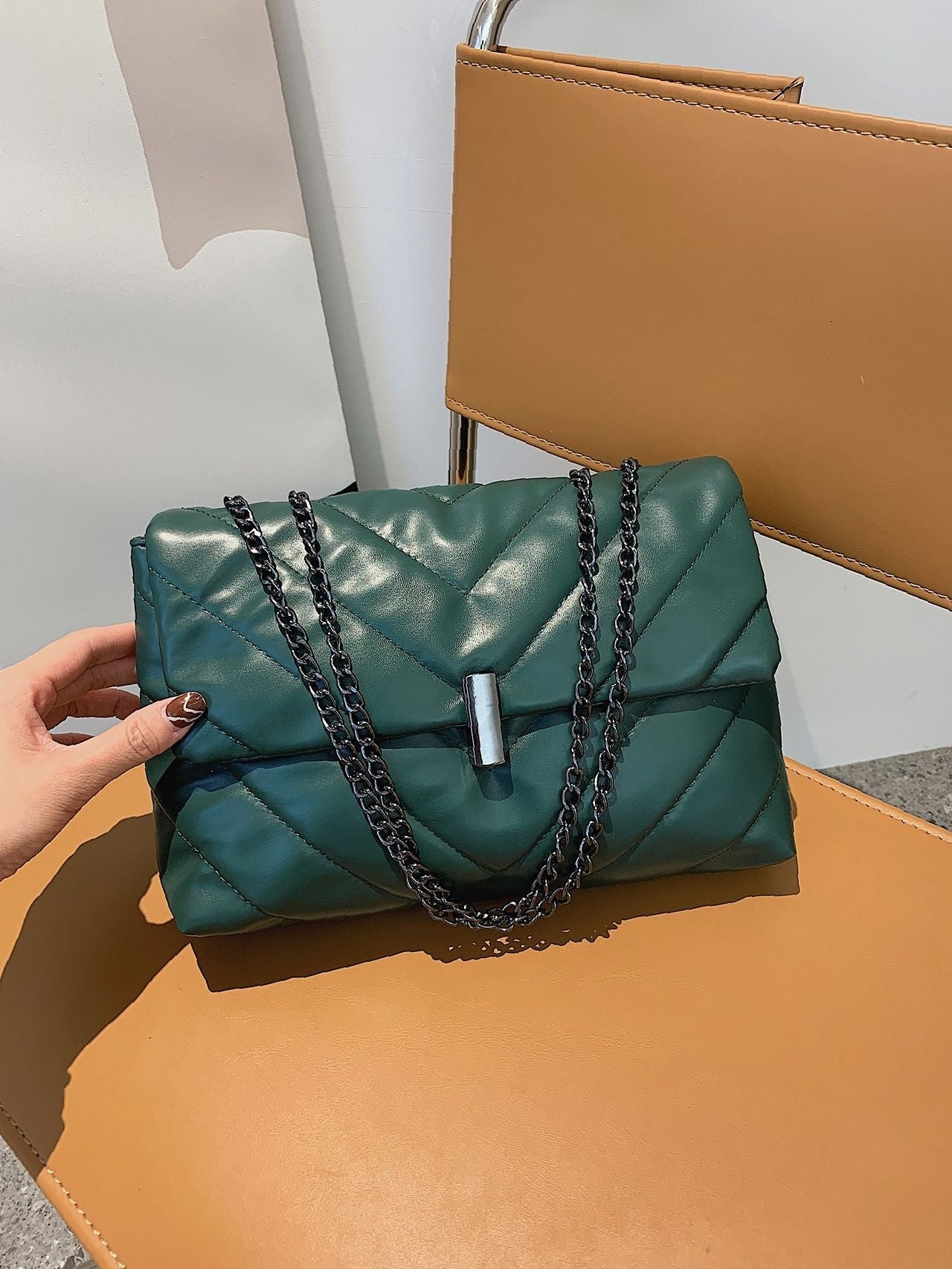 Maxct - Chevron Chain Tote Bag  - Women Tote Bags