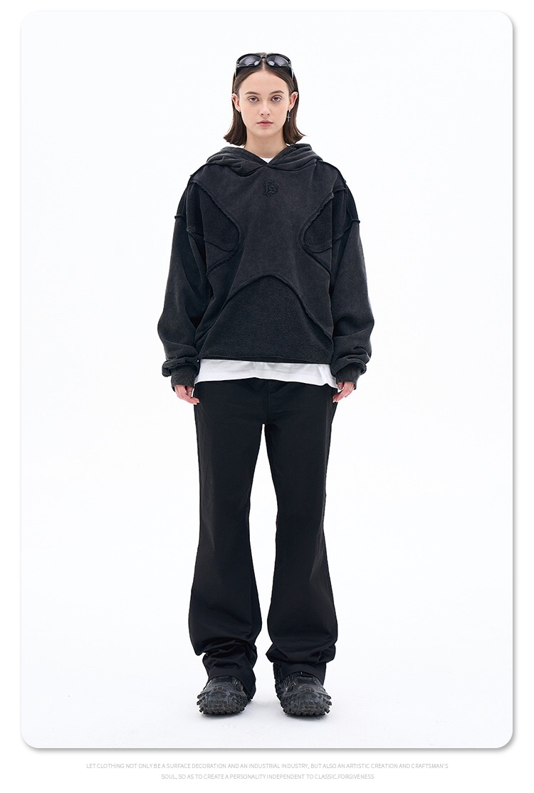 Solid High Street Patchwork Hoodies - true-deals-club