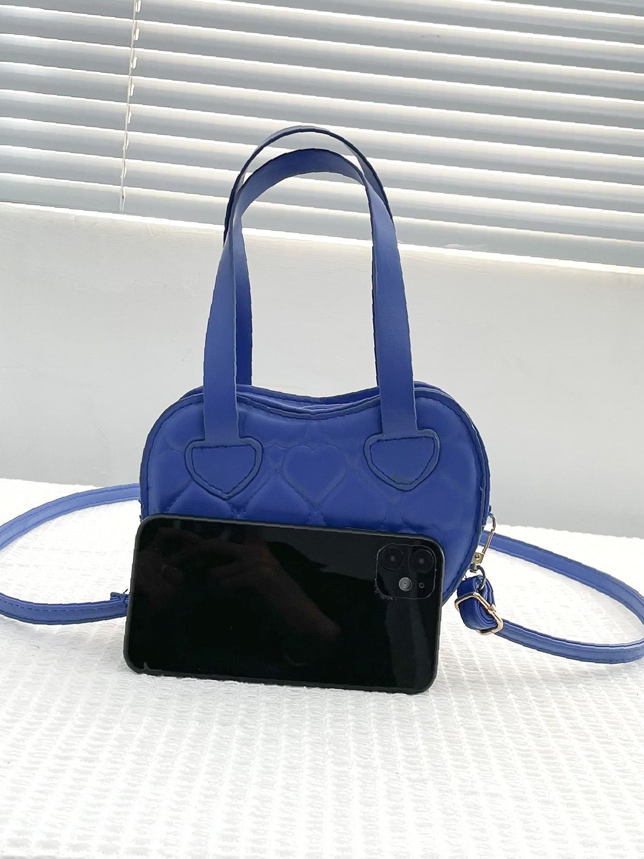 Bag For Love - Stitch Detail Heart Shaped Novelty Bag  - Women Maxct Bags