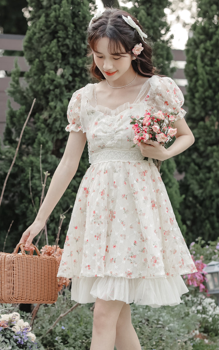 Dainty Rose Petticoat Mini Dress Maxct