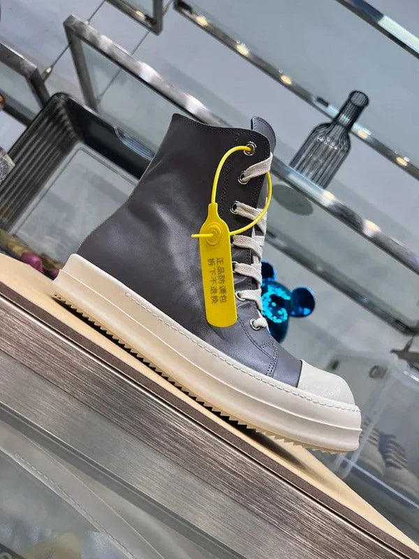High Top Sneakers- Unisex Motorcycle Zip Boots Maxct