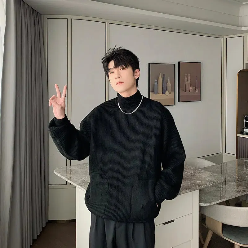 Maxct Pleated Turtleneck Bottoming Sweater