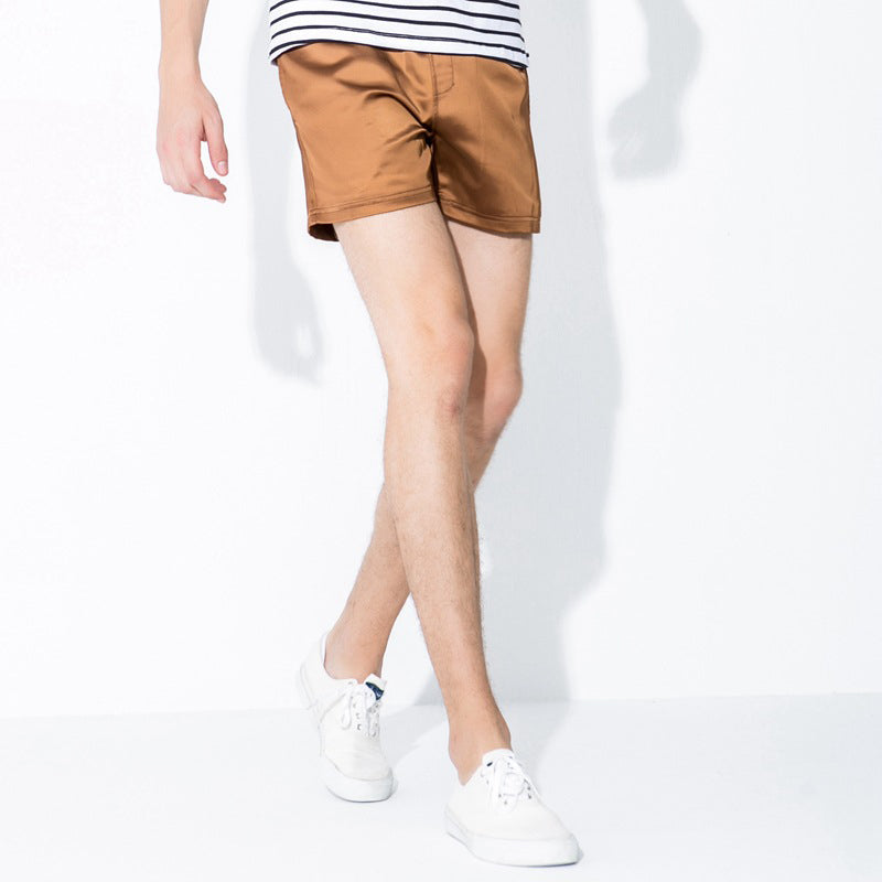 Maxct Solid Color Casual Beach Shorts