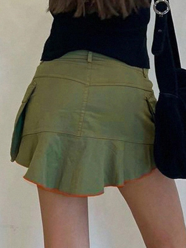 Size Friendly Pocket Cargo Mini Skirt Maxct