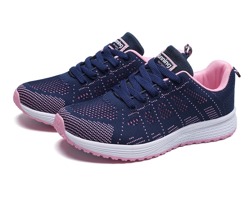 Women's Casual Breathable Mesh Flat Sneakers - true deals club