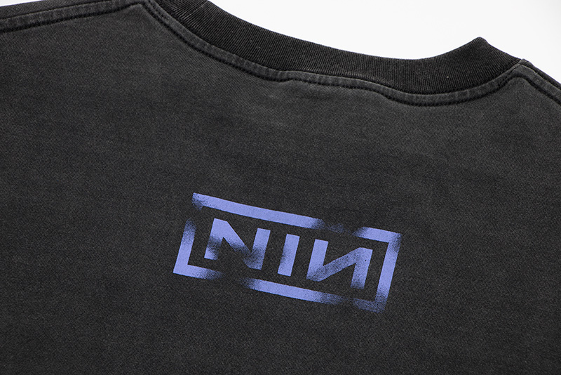 90s Streetwear VTG NIN Nine-inch Nail Retro Print Oversized Cotton T-shirt High Quality Loose Casual Men Women 1:1 Vintage T Shirt Summer Sale
