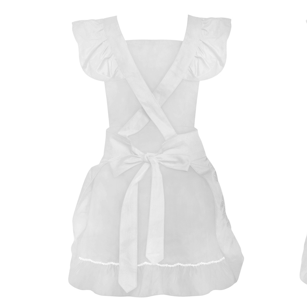 Maxct hoco dresses Apron British Court Style White Skirt Overalls Apron Japanese Role Playing Apron Maid Group