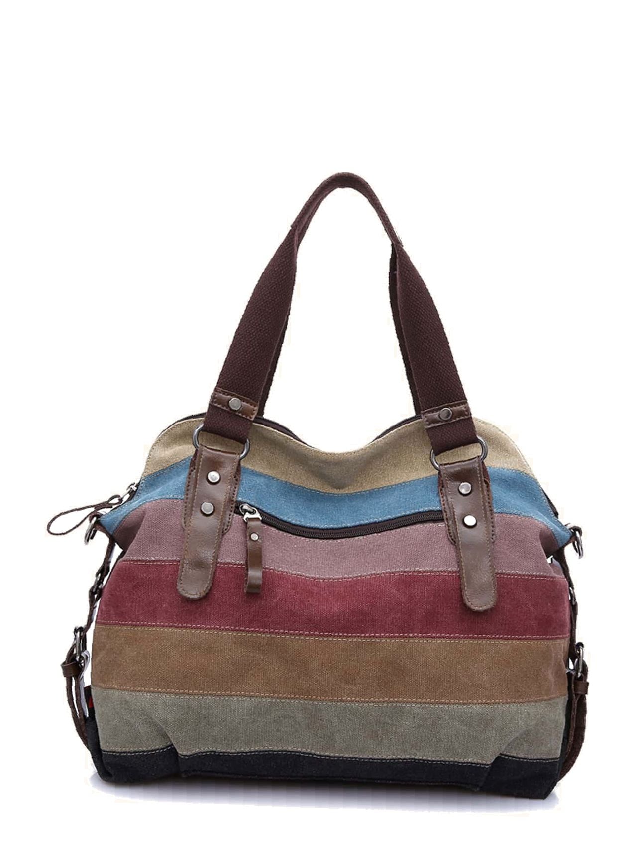 Maxct - Color Block Tote Bag  - Women Tote Bags