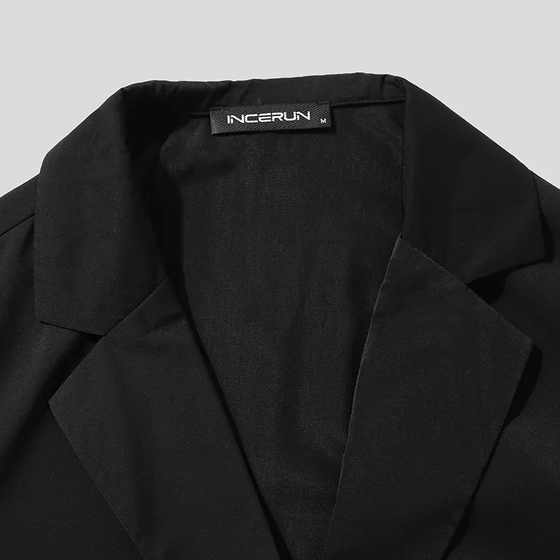 Maxct - Men's Irregular Placket Lace-up Jacket H