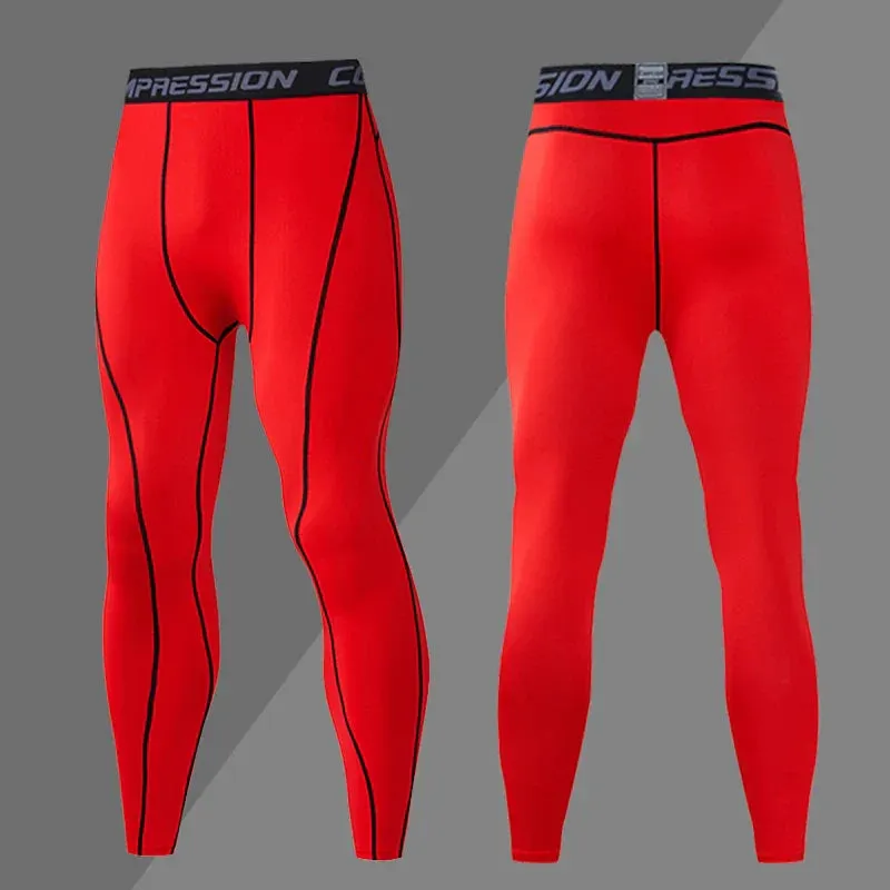 Fitness Compression Trousers Men's Tight Leggings for Gym and Athletics Maxct