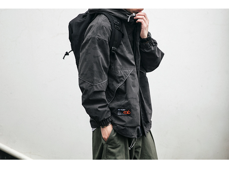 &Men's HQ Hooded Tactical Light Camo Jacket