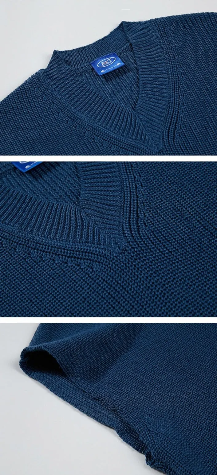 Maxct Rib Knit V-Neck Sweater Vest