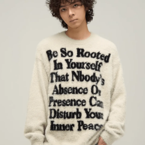 Maxct [Motherfucker] Lazy Wind Round Neck Knit Sweater Na709