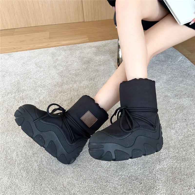 Chunky Leather Women's Slip-On Ankle Boots - true deals club