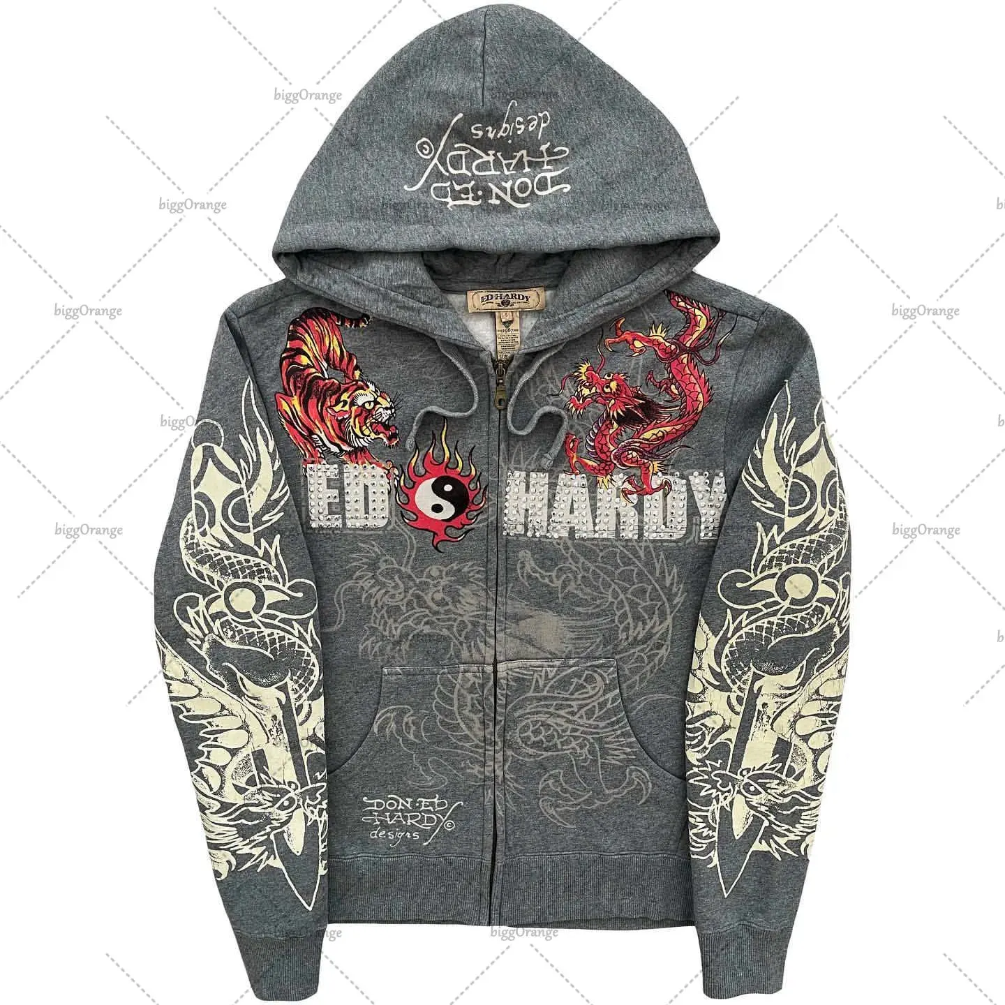 Maxct Y2K Hoodies Joker Casual Versatile Harajuku Style Zipper Sweatshirt Men Gothic Rock Skull Bones Oversized Hoodie Men Streetwear 1017