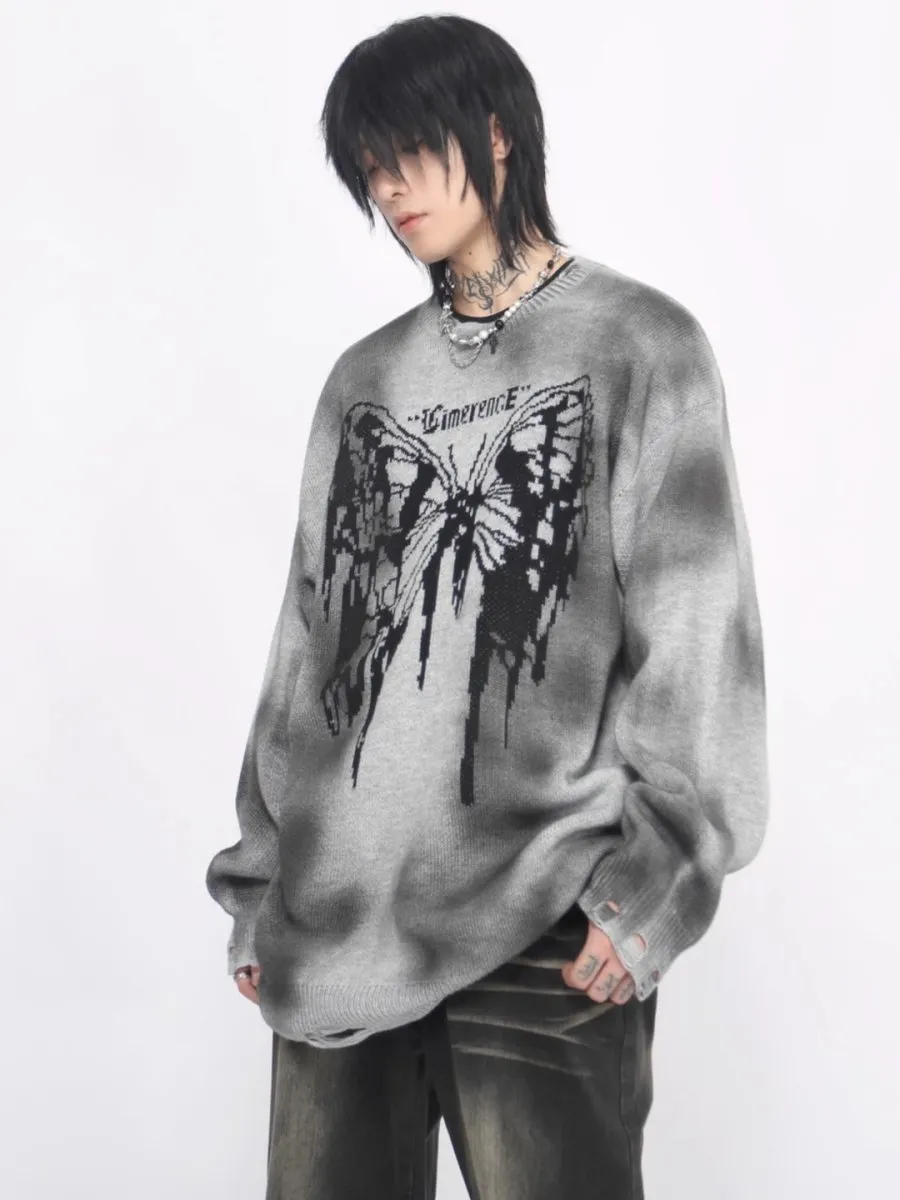 Maxct [Mz]broken Holes Sweater Na1474