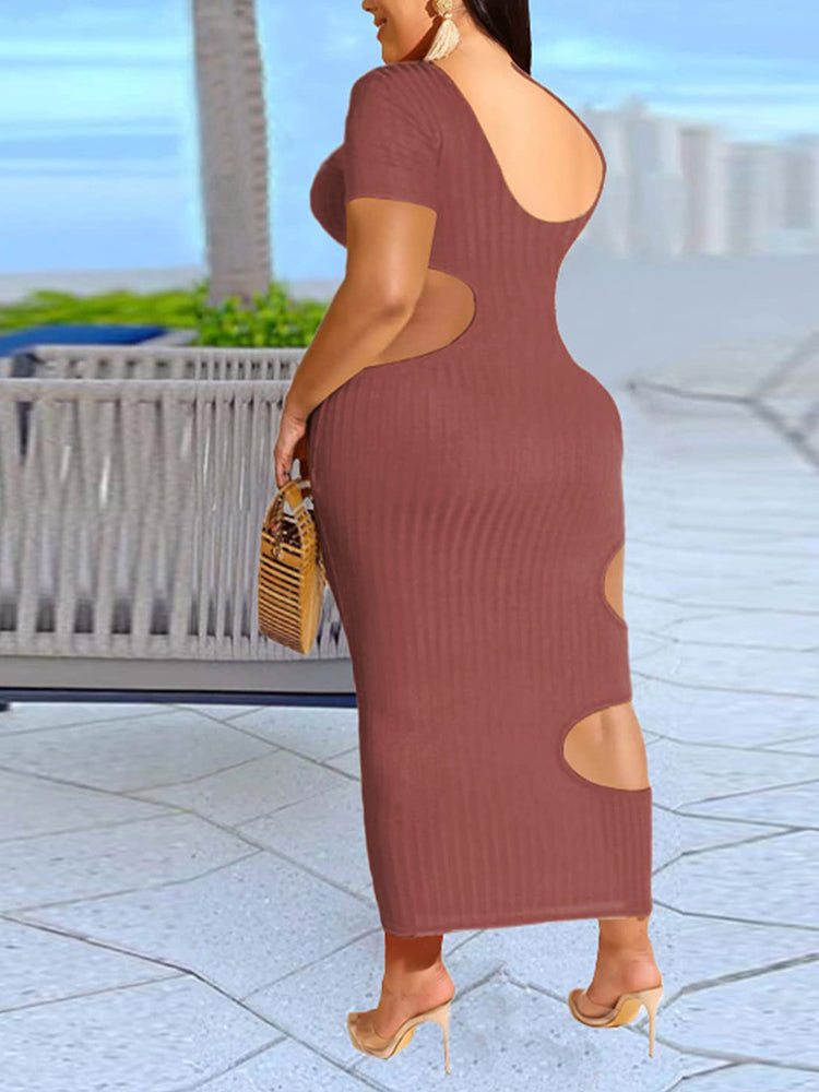 Cut Out Bodycon Midi Dress Maxct