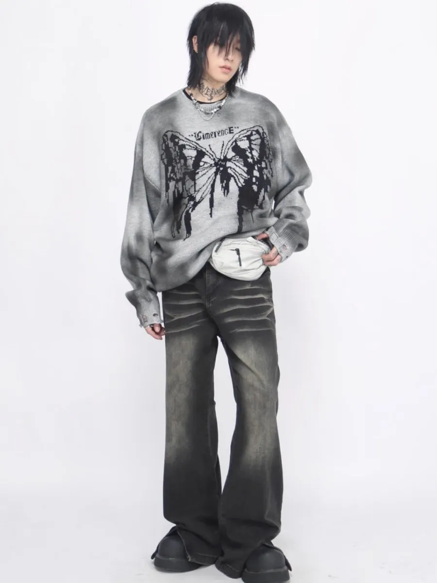 Maxct [Mz]broken Holes Sweater Na1474