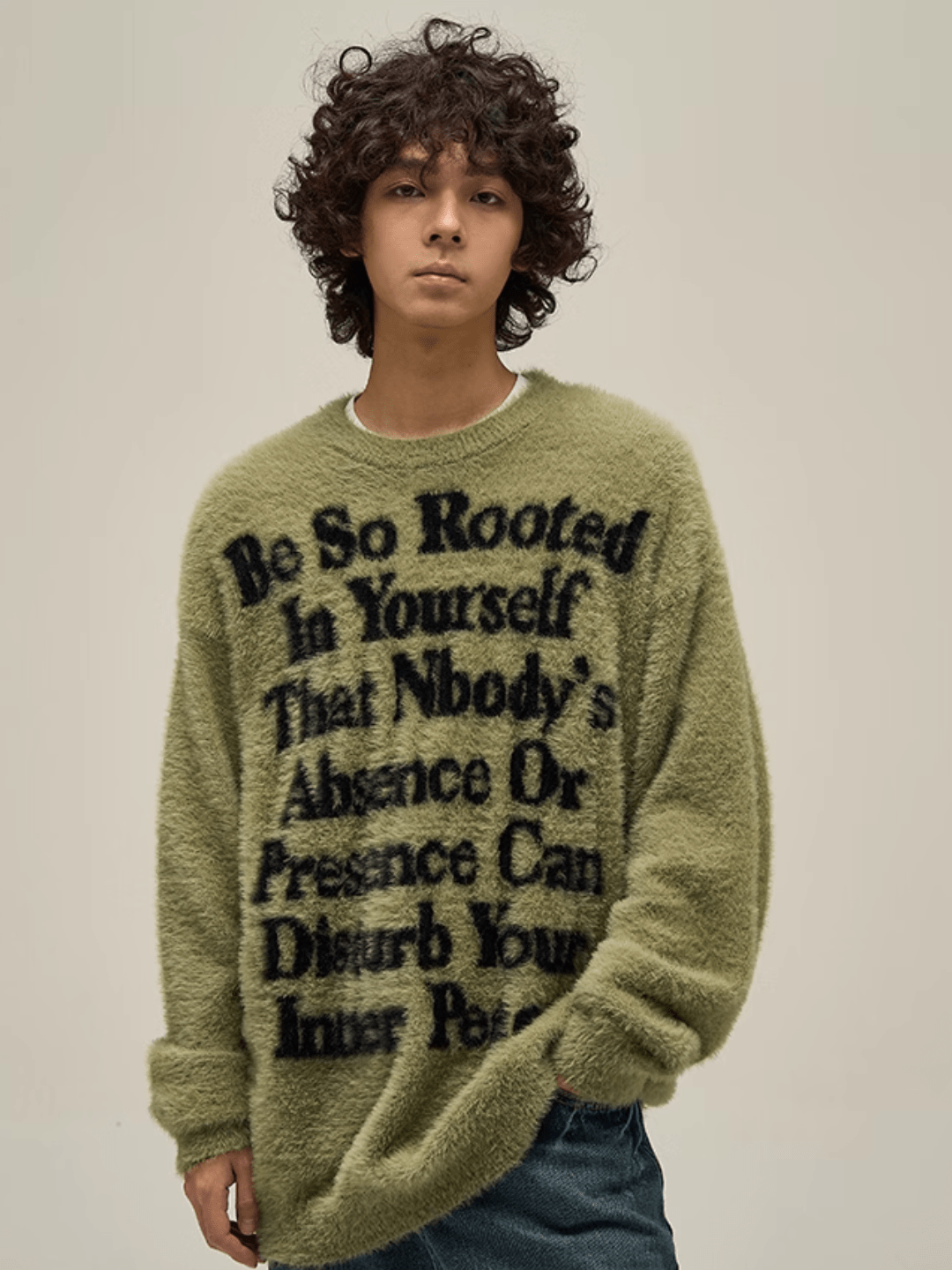 Maxct [Motherfucker] Lazy Wind Round Neck Knit Sweater Na709
