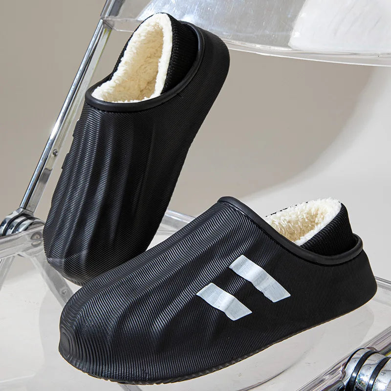 Unisex Waterproof Winter Sneaker Slippers - Non-Slip, Plush Maxct