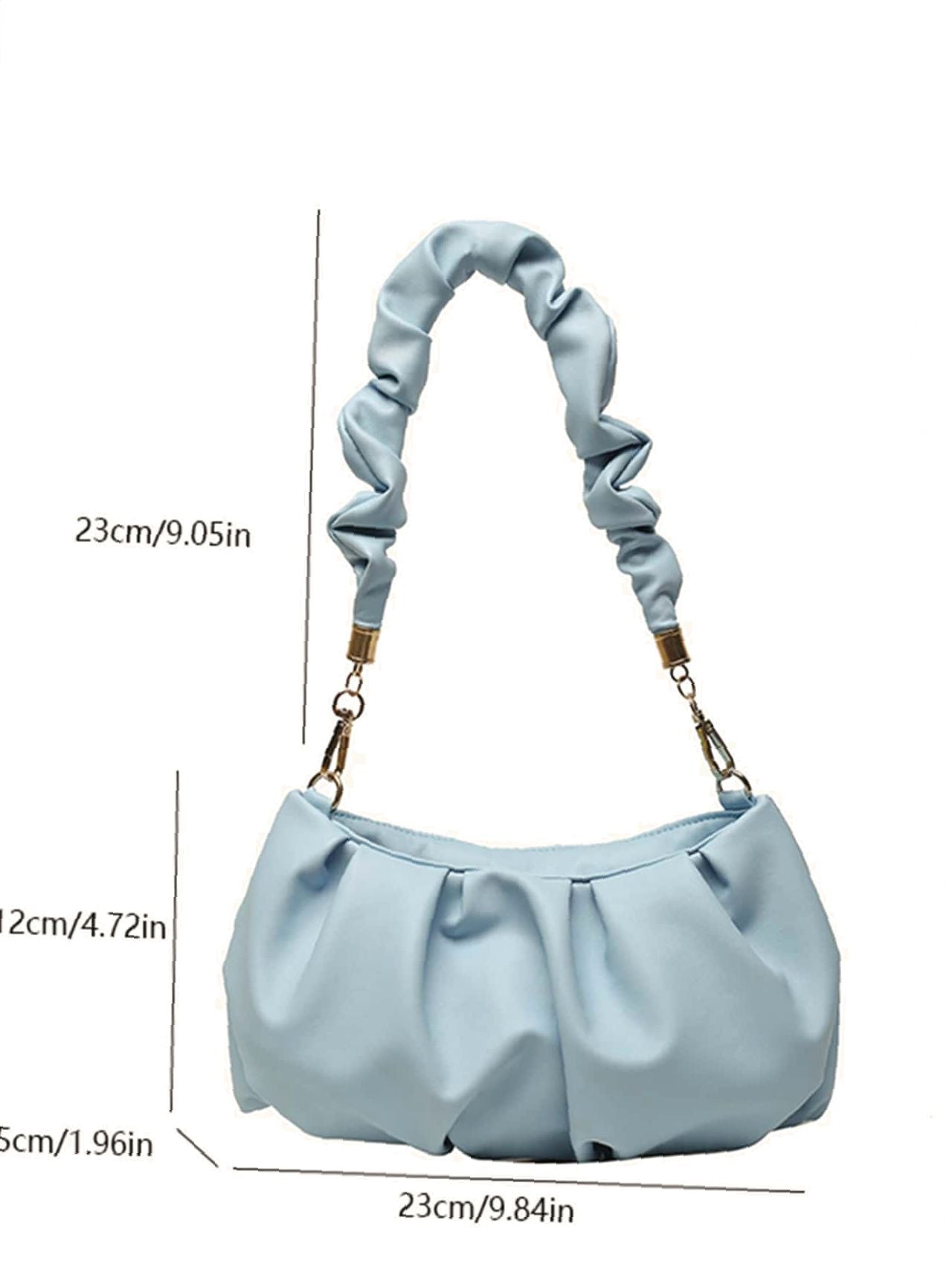 Bag For Love - Minimalist Ruched Bag  - Women Maxct Bags