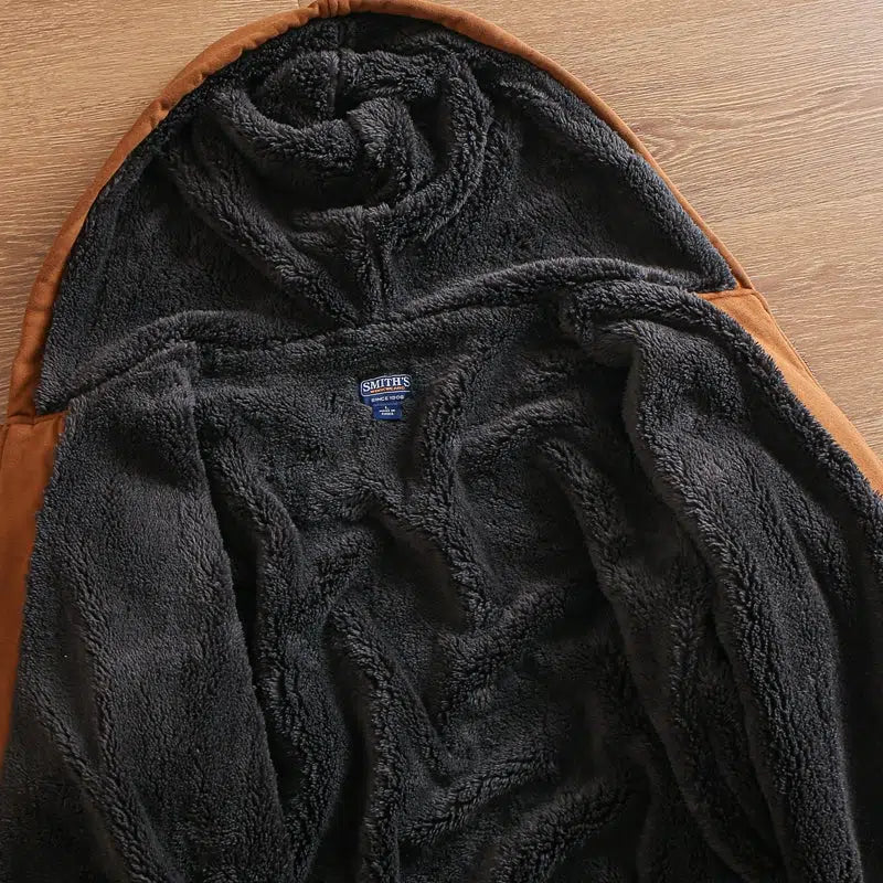 Maxct Sherpa Fleece Hooded Sweatshirt Jacket