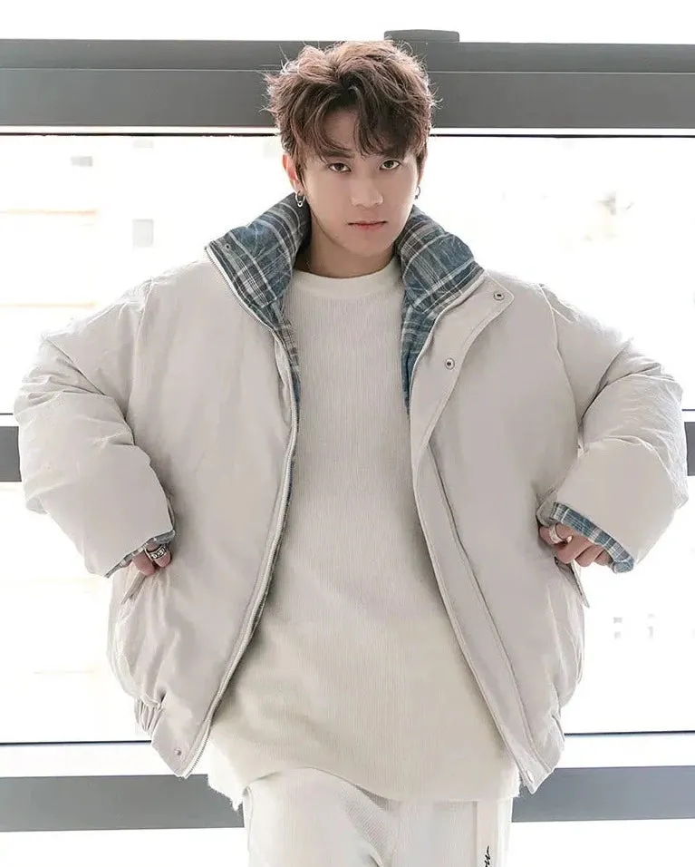 Maxct Double-Side Plaid Cotton Jacket