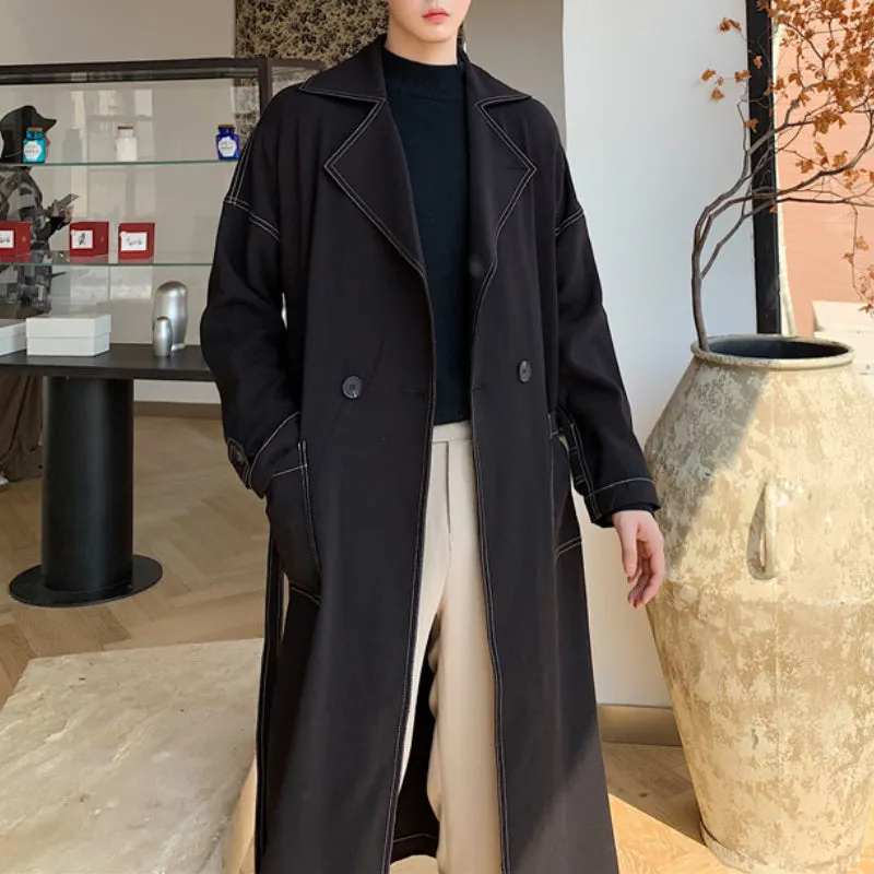 Maxct Topstitched Above-the-knee Trench Coat