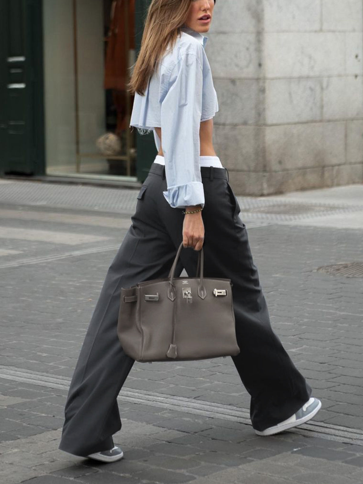 Maxct Off Duty Reversible Waistband Wide Leg Pants