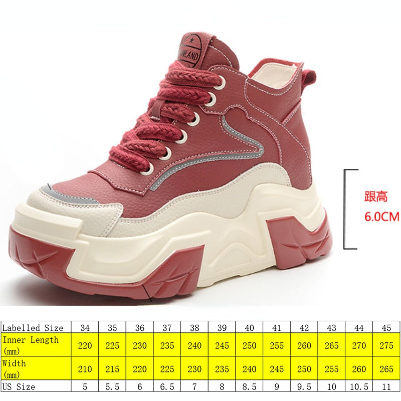 Women's Mid Calf Chunky Platform Sneakers Maxct