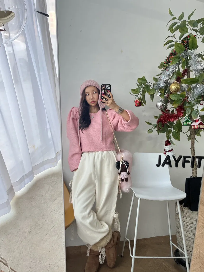 Maxct Side Lace Bow Tie  Baggy Sweatpants