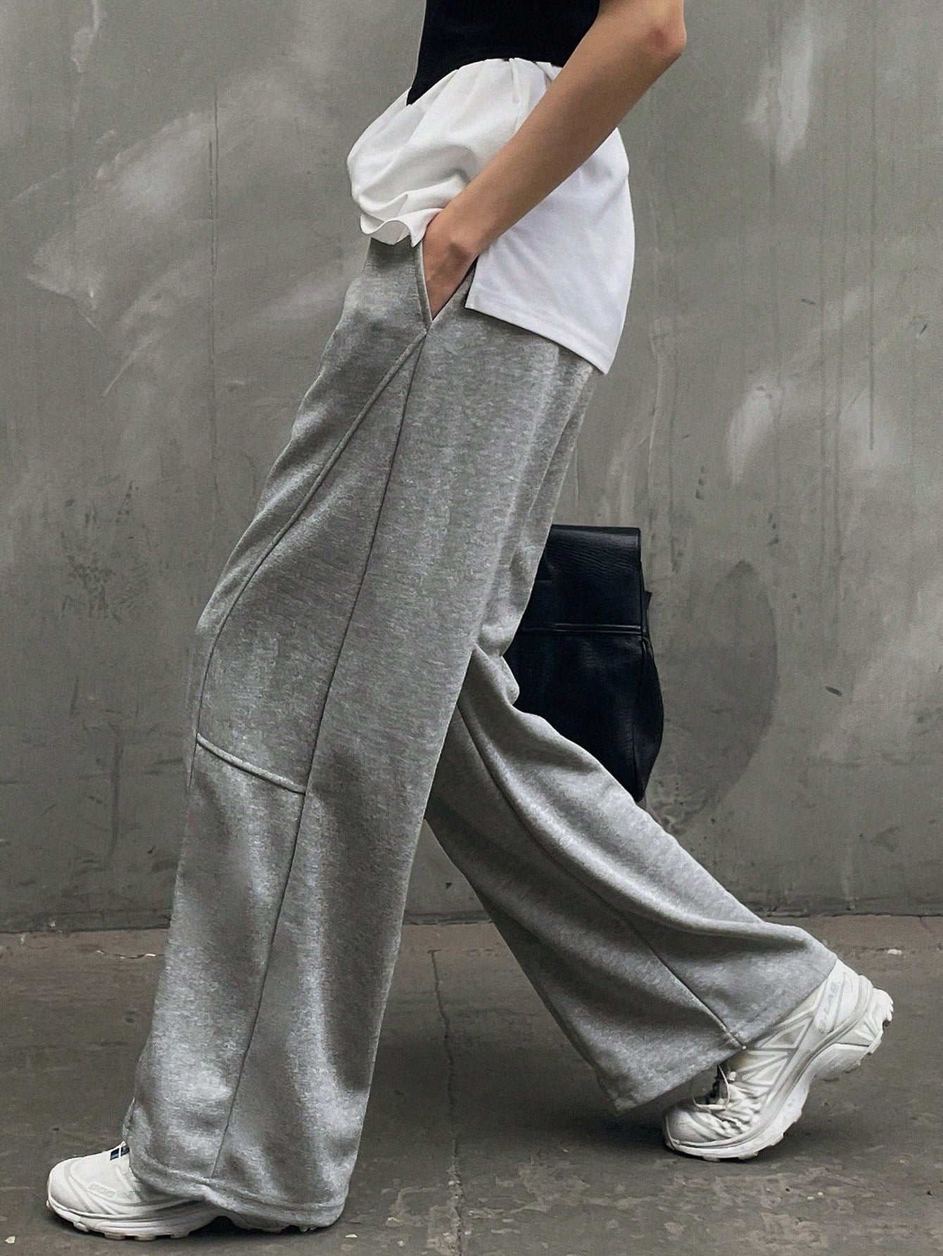 Maxct Women's Fashionable Loose Casual Sports Pants With Elastic Waist