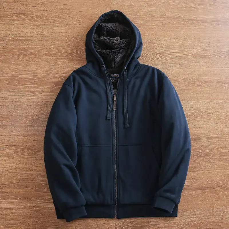 Maxct Sherpa Fleece Hooded Sweatshirt Jacket