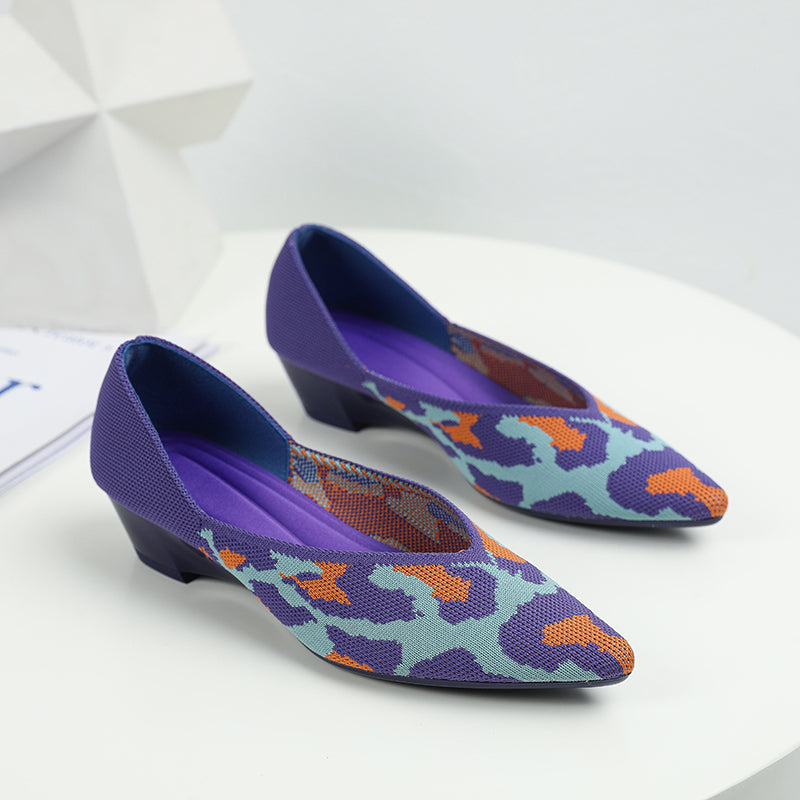 Urban Woven Multi-Color Casual Low Heels Shoes Maxct