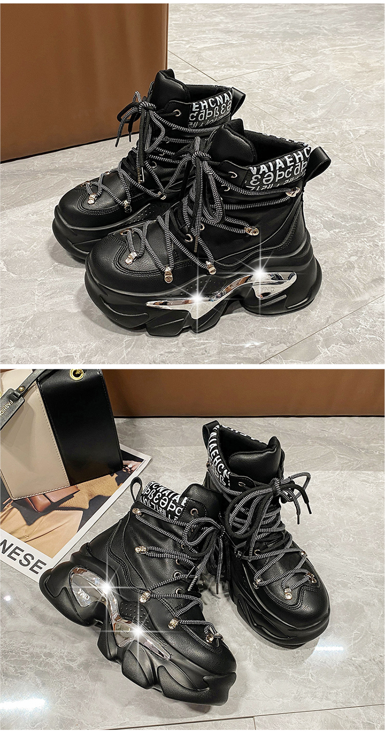 High Platform Motorcycle Women's Boots - true deals club