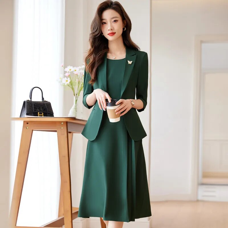 Maxct Professional Women Suit Fashionable Minimalist Style to Show the Workplace Style Dress with Blazer New in Matching Sets