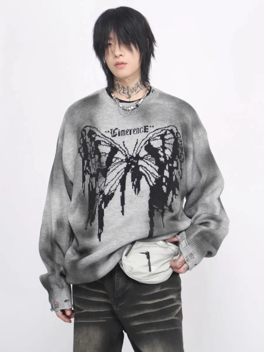 Maxct [Mz]broken Holes Sweater Na1474