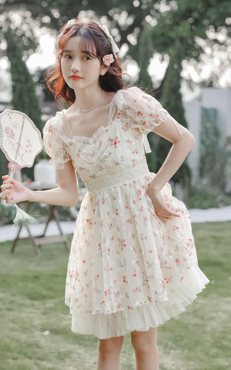 Dainty Rose Petticoat Mini Dress Maxct