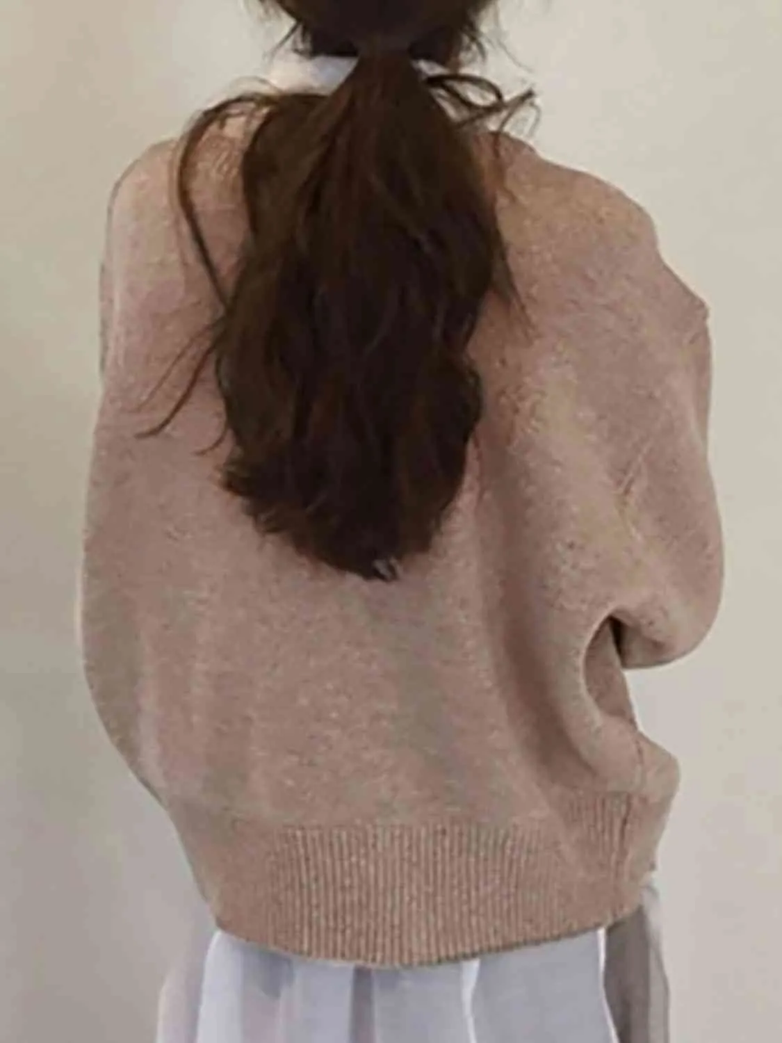 Maxct &Dropped Shoulder Buttoned Cardigan