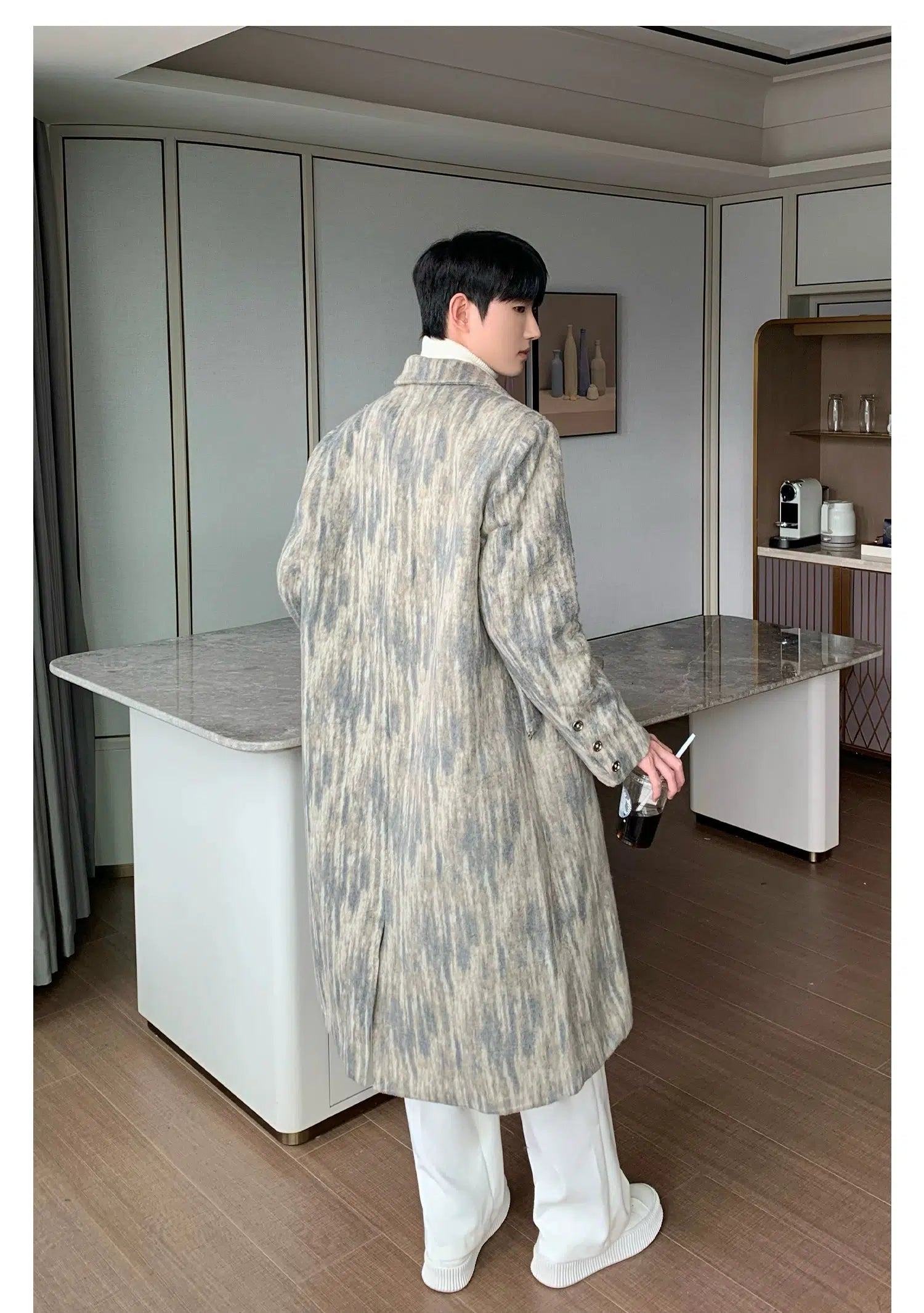 Maxct Long Tie-dye Wool Coat