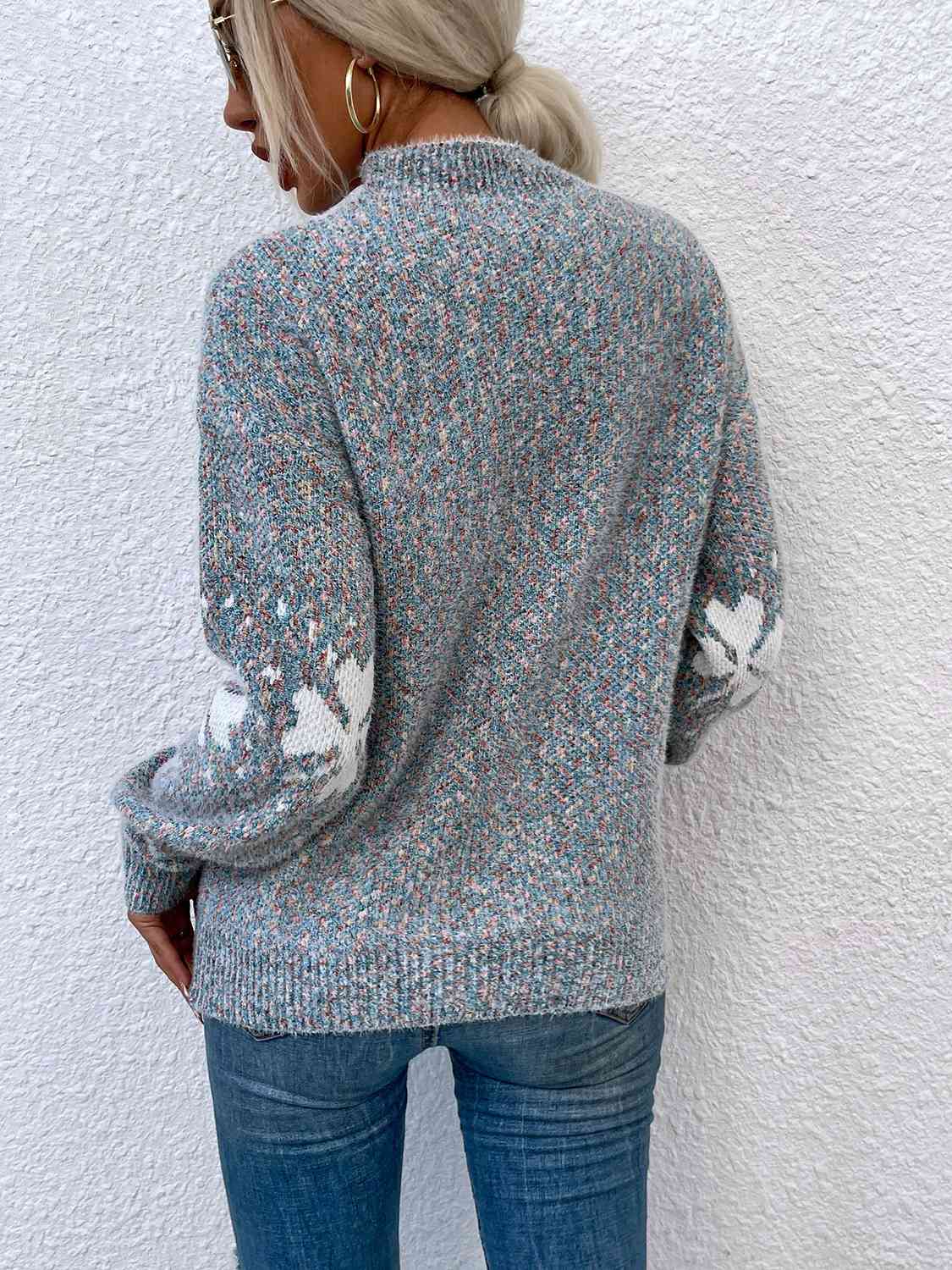 Maxct &Four Leaf Clover Mock Neck Sweater